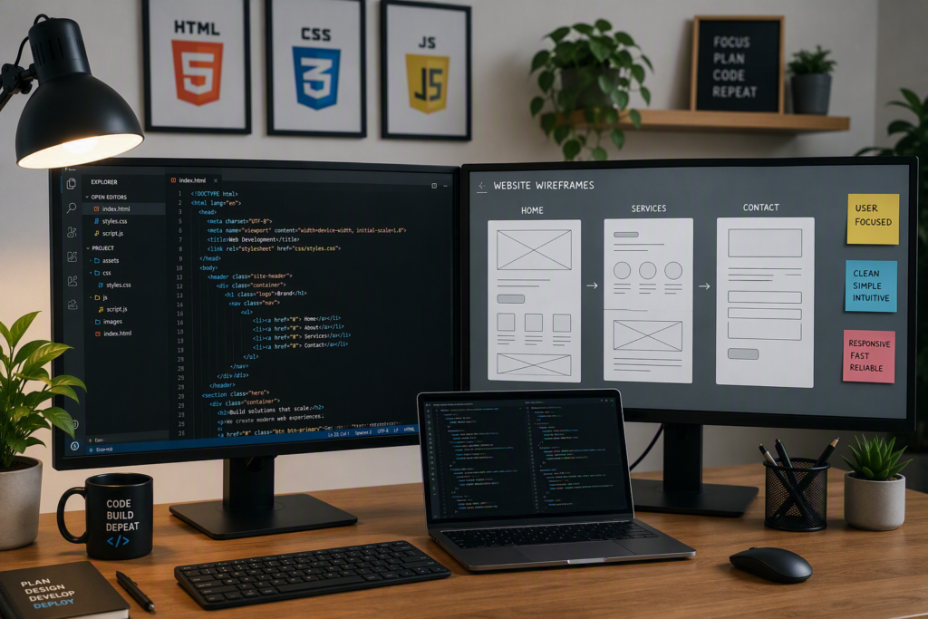 Designer or developer screens